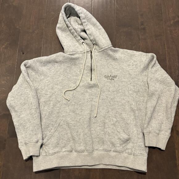 Rainforest Cafe Hoodie Mens Small Gray Half Zip Pullover Embroidered Sweatshirt - Picture 1 of 9